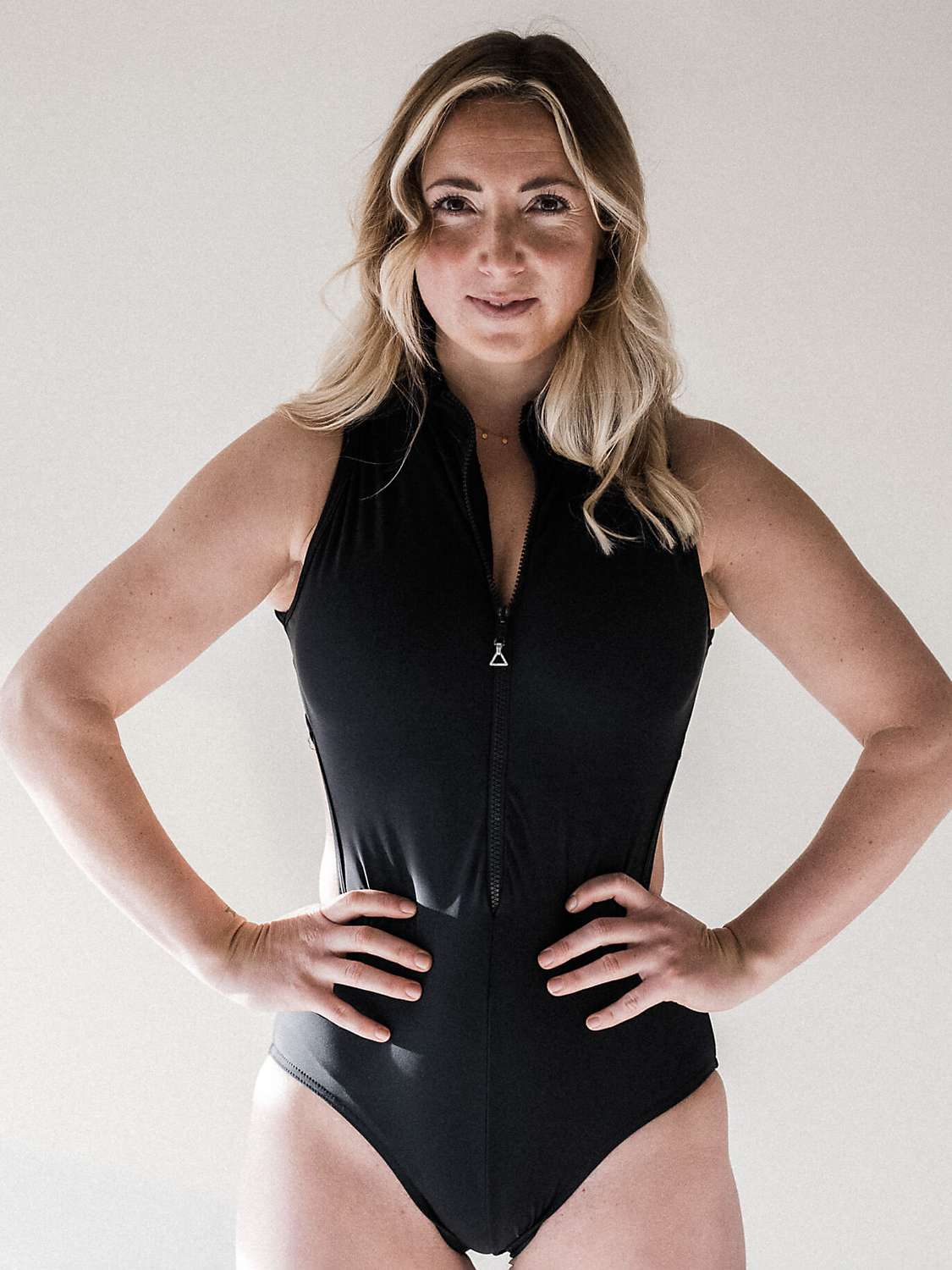 Buy Davy J The Power Cut Out Swimsuit, Black Online at johnlewis.com