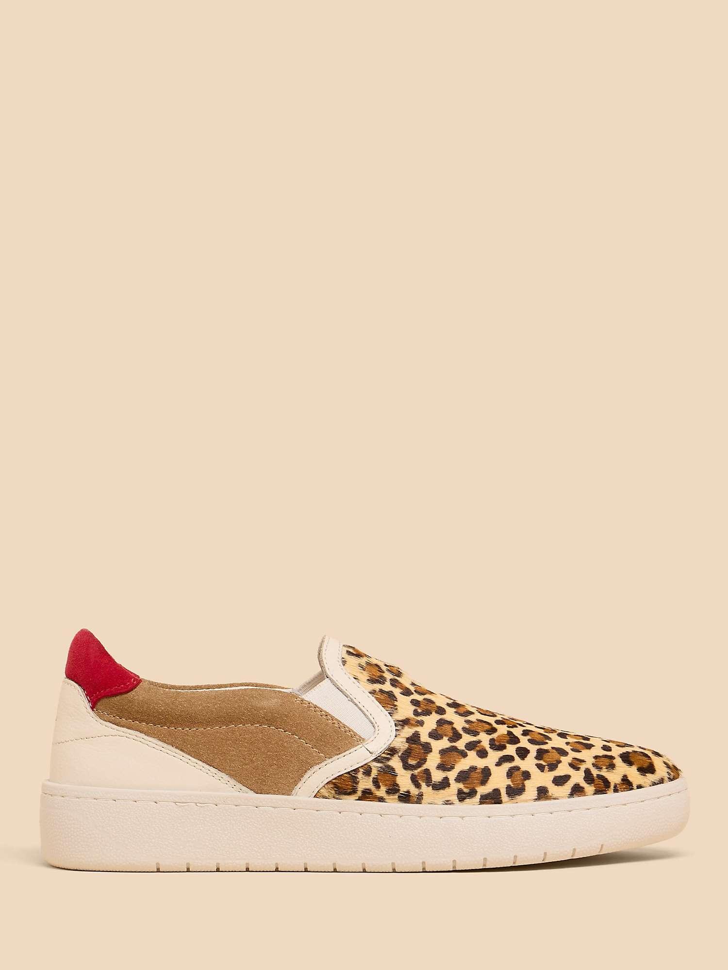 Buy White Stuff Leopard Print Slip On Leather Trainers, Multi Online at johnlewis.com