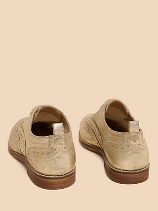 White Stuff Lace Up Leather Brogues, Gld Tn Met