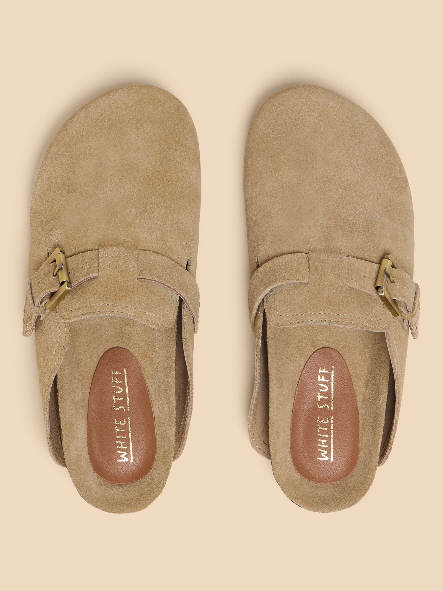 Buy White Stuff Suede Slip On Mules, Natural Online at johnlewis.com