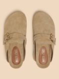 White Stuff Suede Slip On Mules, Natural