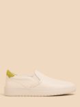 White Stuff Leather Slip On Trainers, White