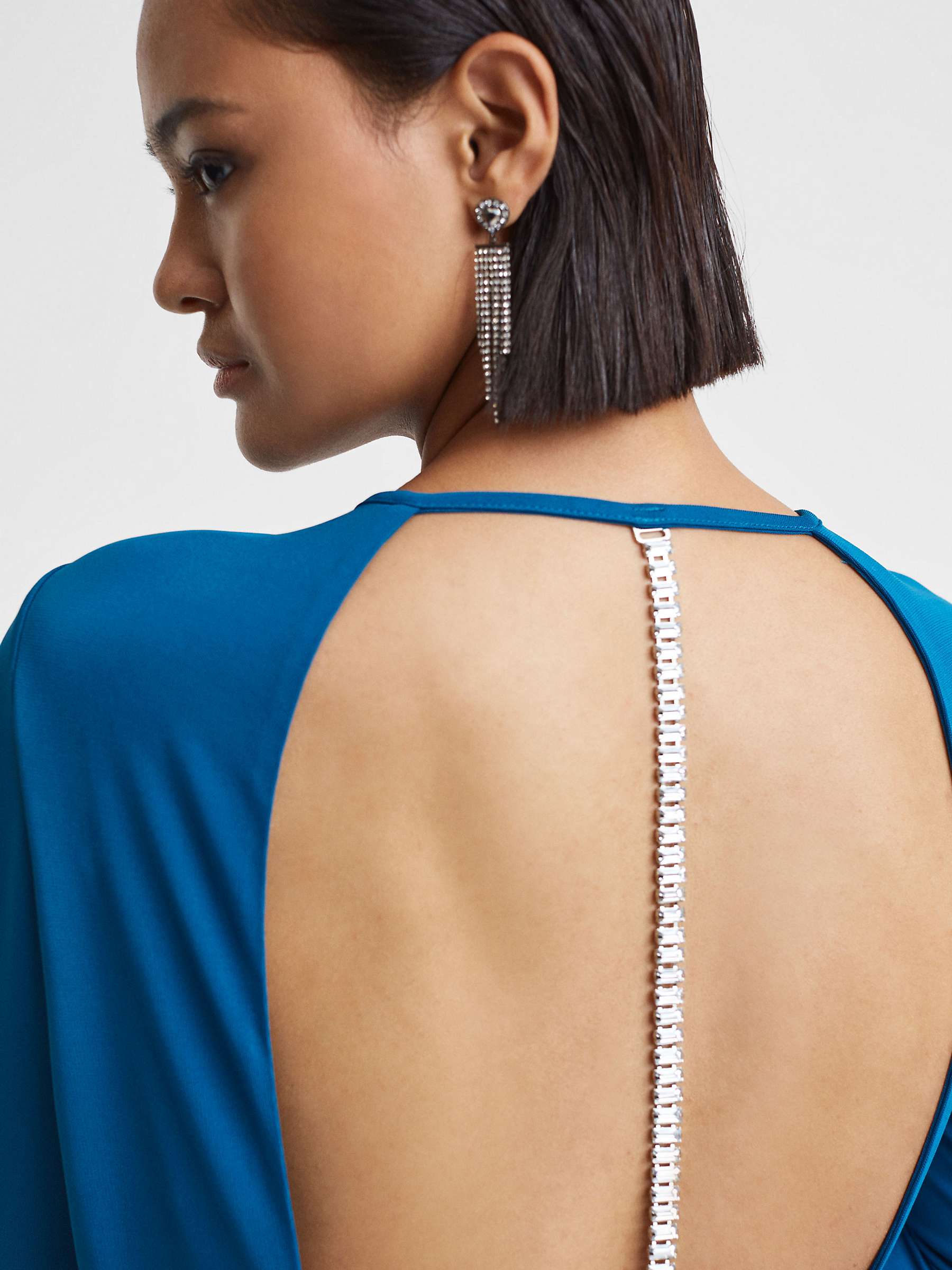 Buy Reiss Isadora Midi Dress, Teal Online at johnlewis.com
