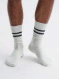 Reiss Alcott Wool Blend Socks, Ecru/Black
