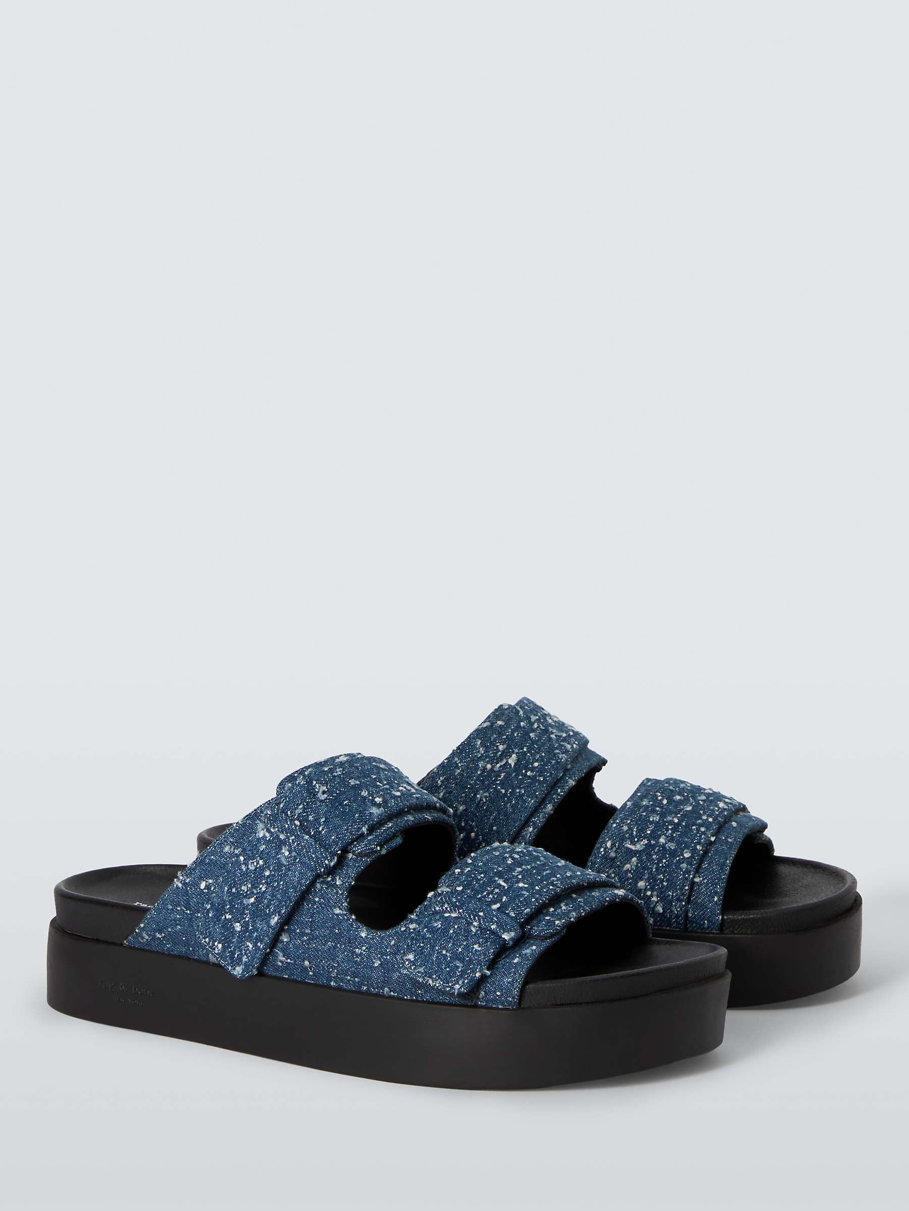 Buy rag & bone Geo Tweed Platform Sandals, Blue Online at johnlewis.com