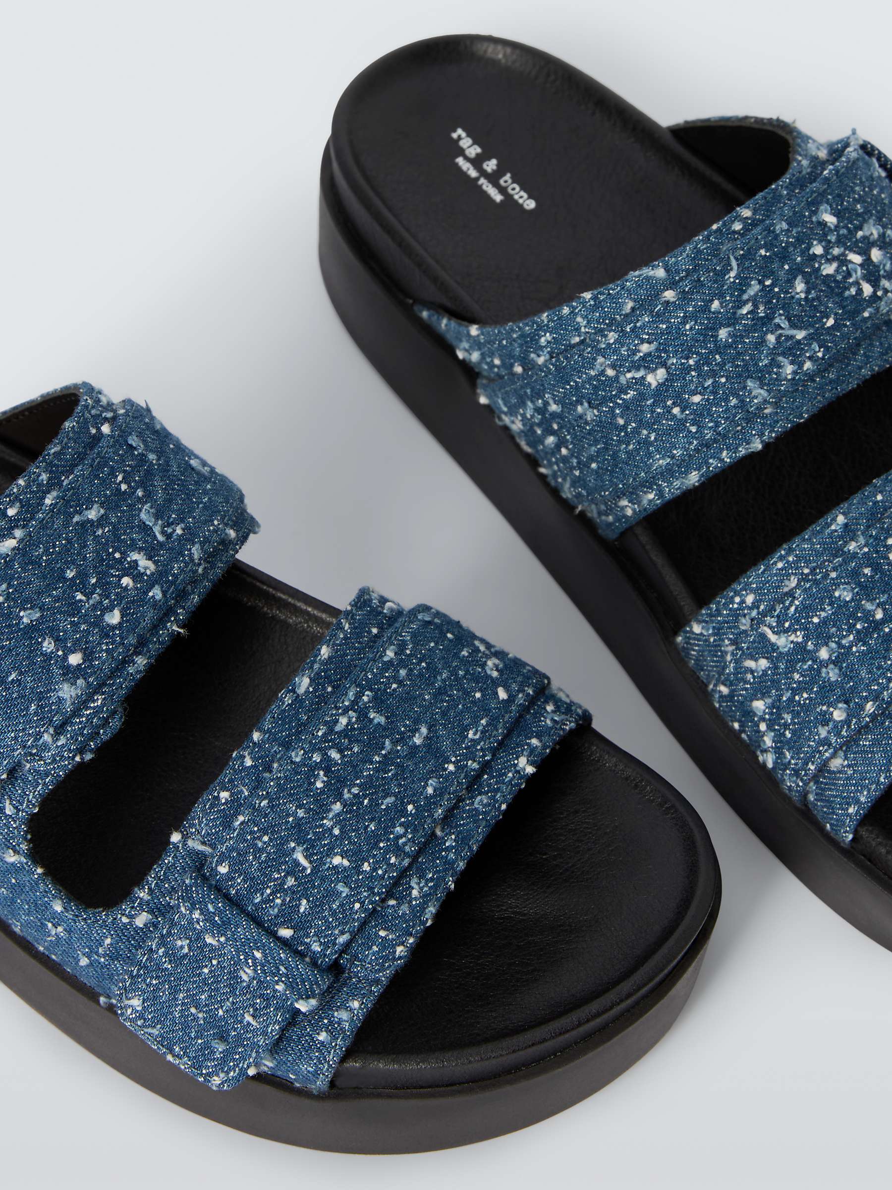 Buy rag & bone Geo Tweed Platform Sandals, Blue Online at johnlewis.com