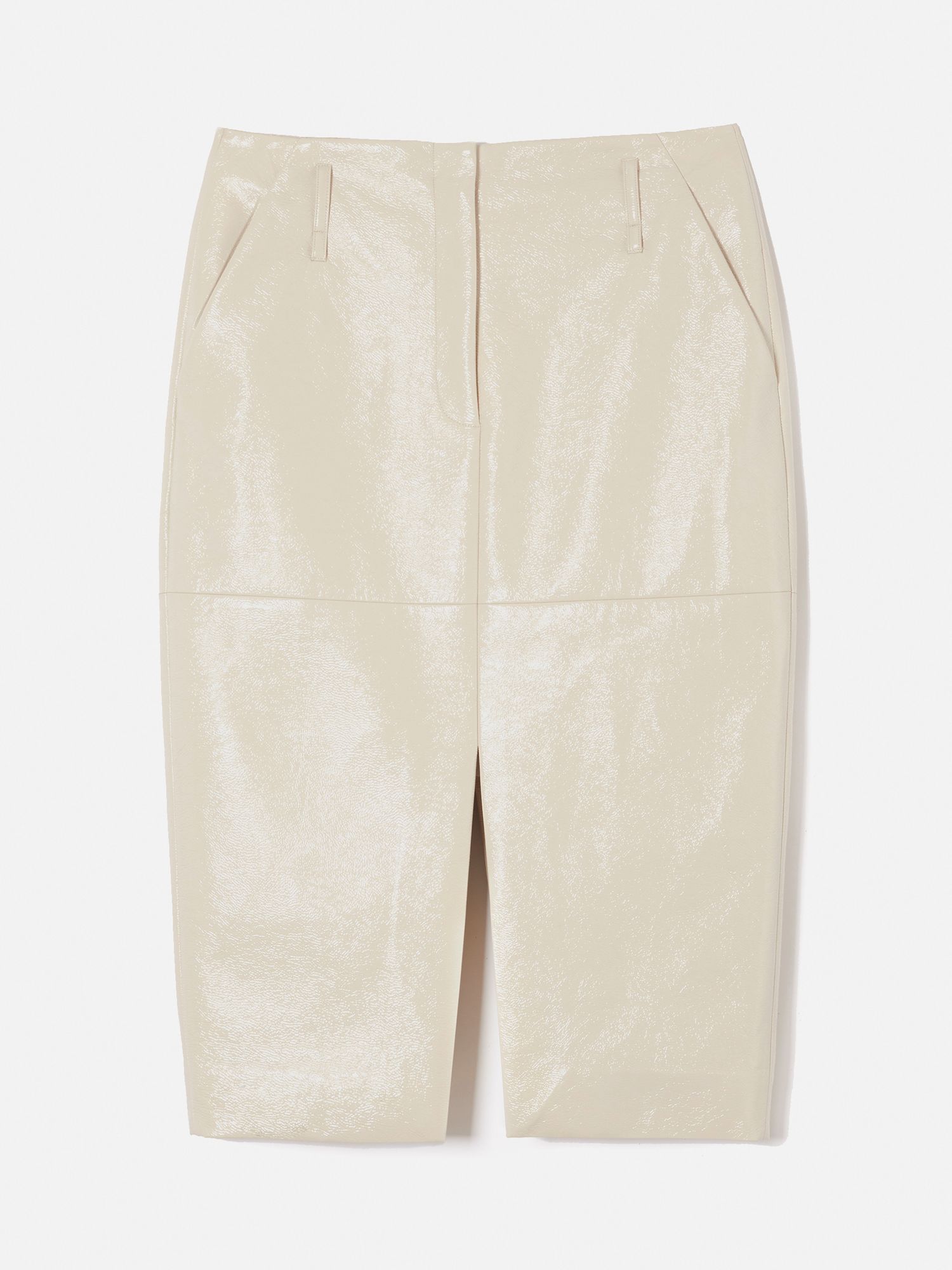Buy Jigsaw Patent Pencil Faux Leather Knee Length Skirt Online at johnlewis.com