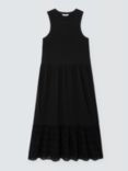 John Lewis ANYDAY Jersey Poplin Midi Dress, Black