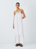 John Lewis ANYDAY Crochet Strap Maxi Dress, White