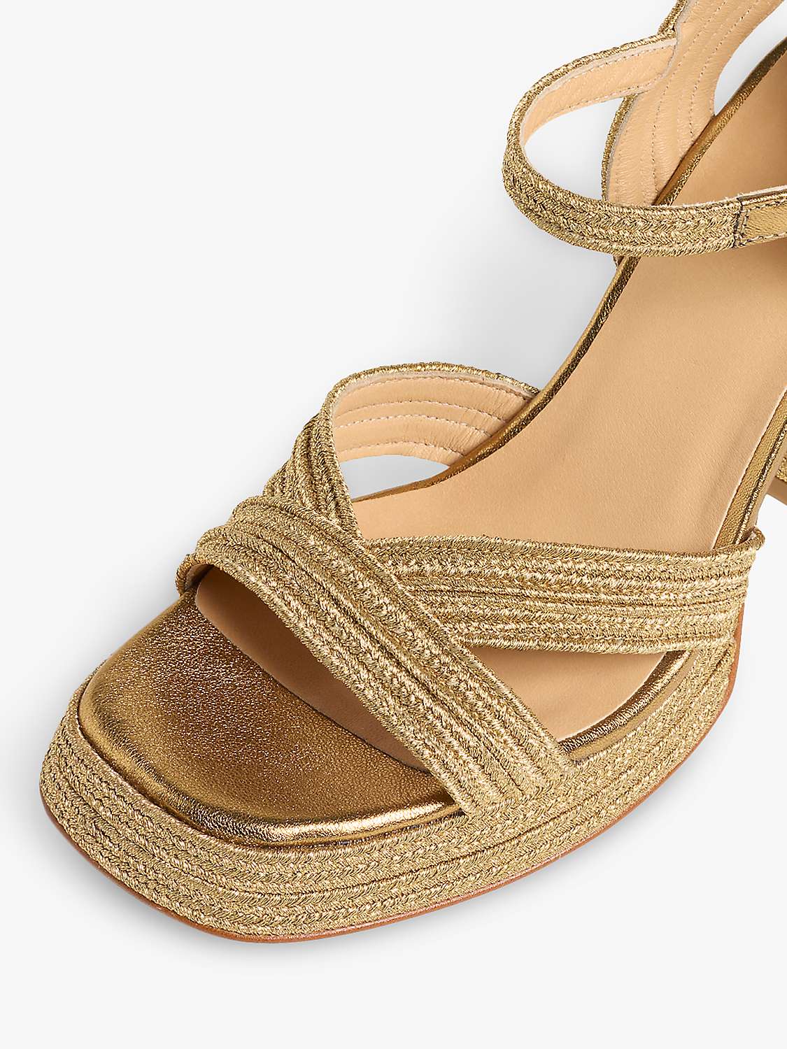 Buy Castañer Valle High Heel Sandals, Oro Viejo Online at johnlewis.com