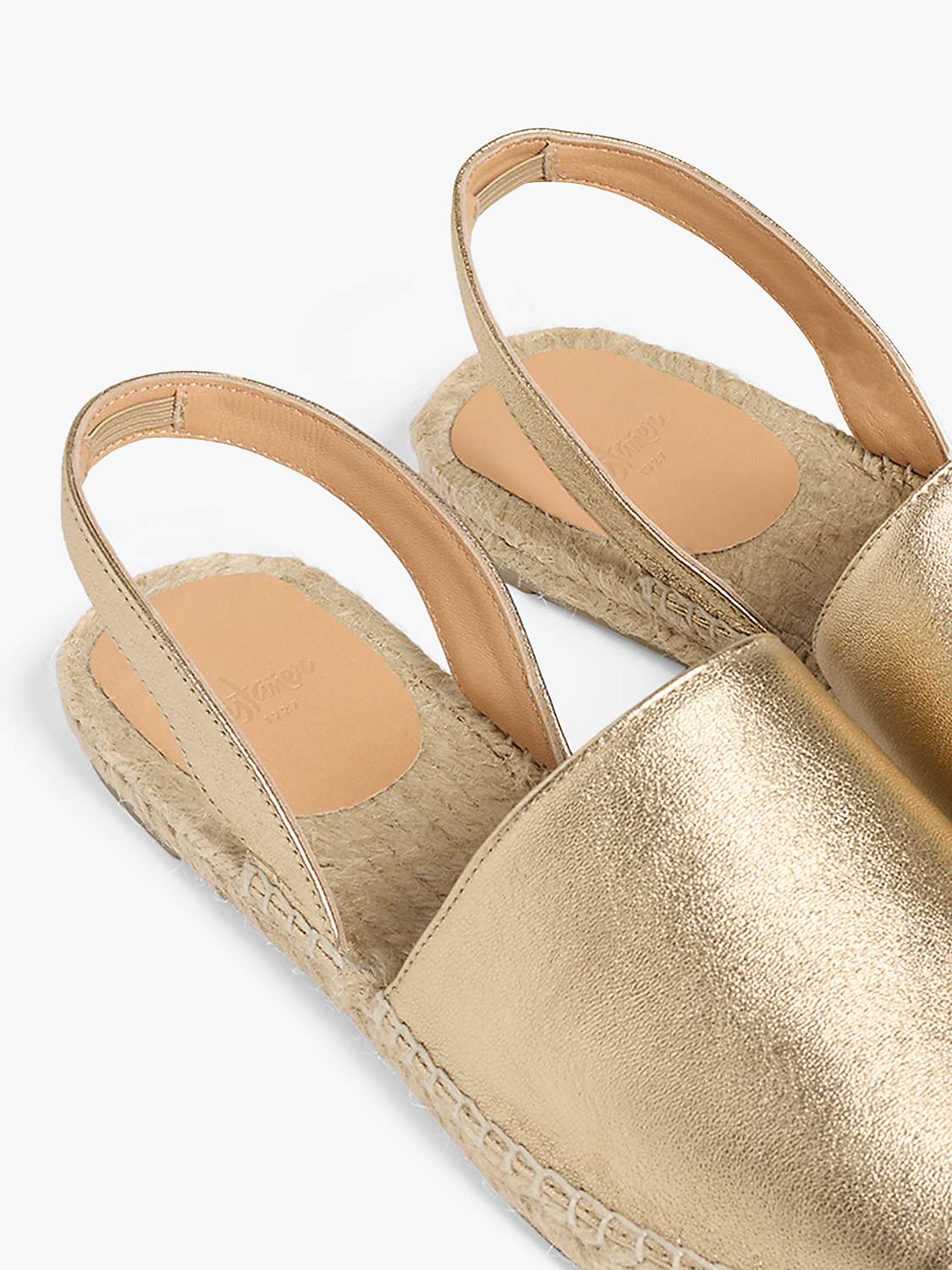 Buy Castañer Paulina Slingback Leather Sandals, Oro Online at johnlewis.com