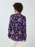 Fabienne Chapot Sophia Floral Print Blouse, Black/Purple Rave