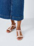 John Lewis Kiana Low Wedge Heel Sandals, Latte