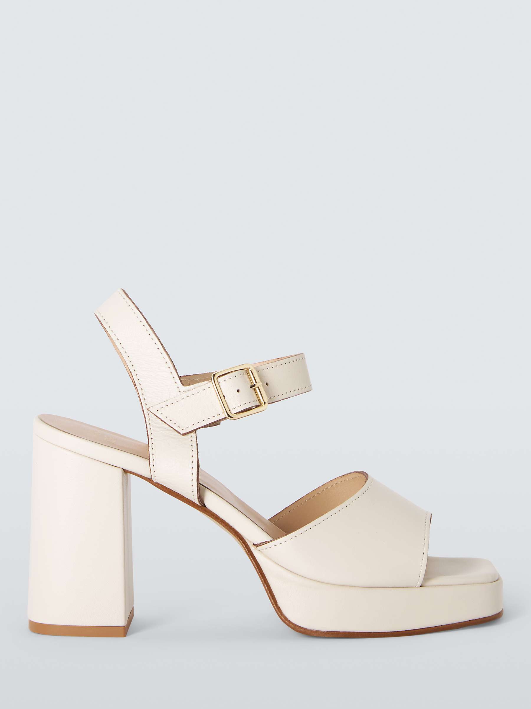 Buy AND/OR Mimie Leather High Heel Platform Sandals, Off White Online at johnlewis.com