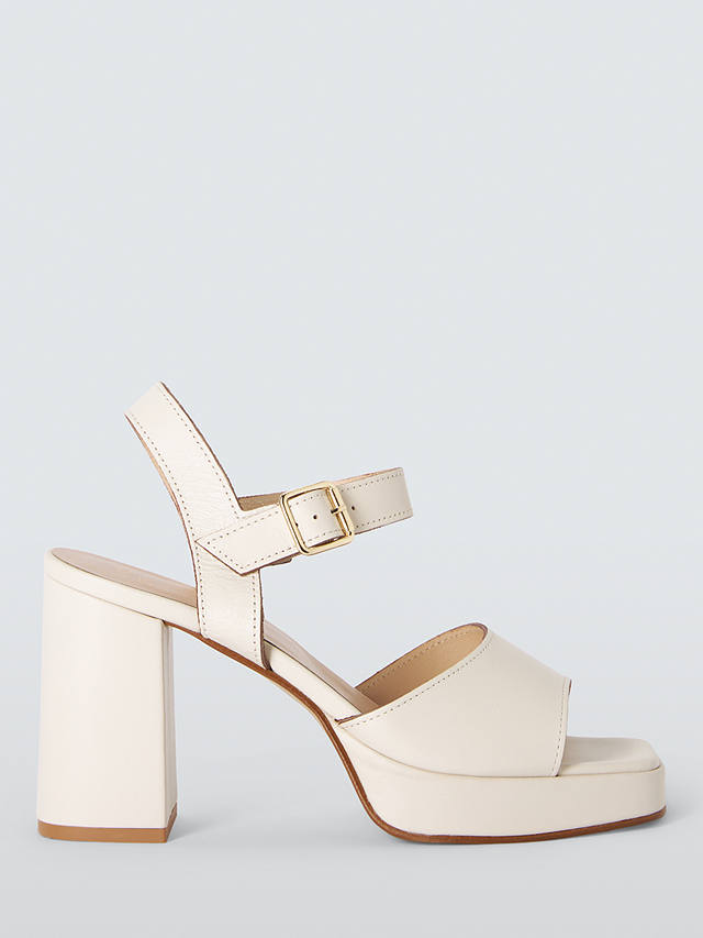 AND/OR Mimie Leather High Heel Platform Sandals, Off White