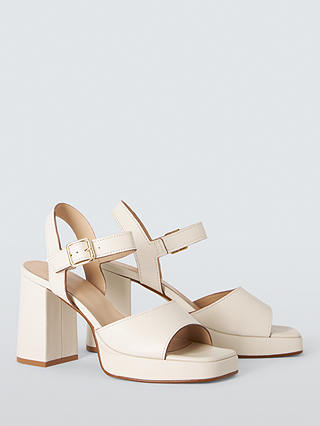 AND/OR Mimie Leather High Heel Platform Sandals, Off White