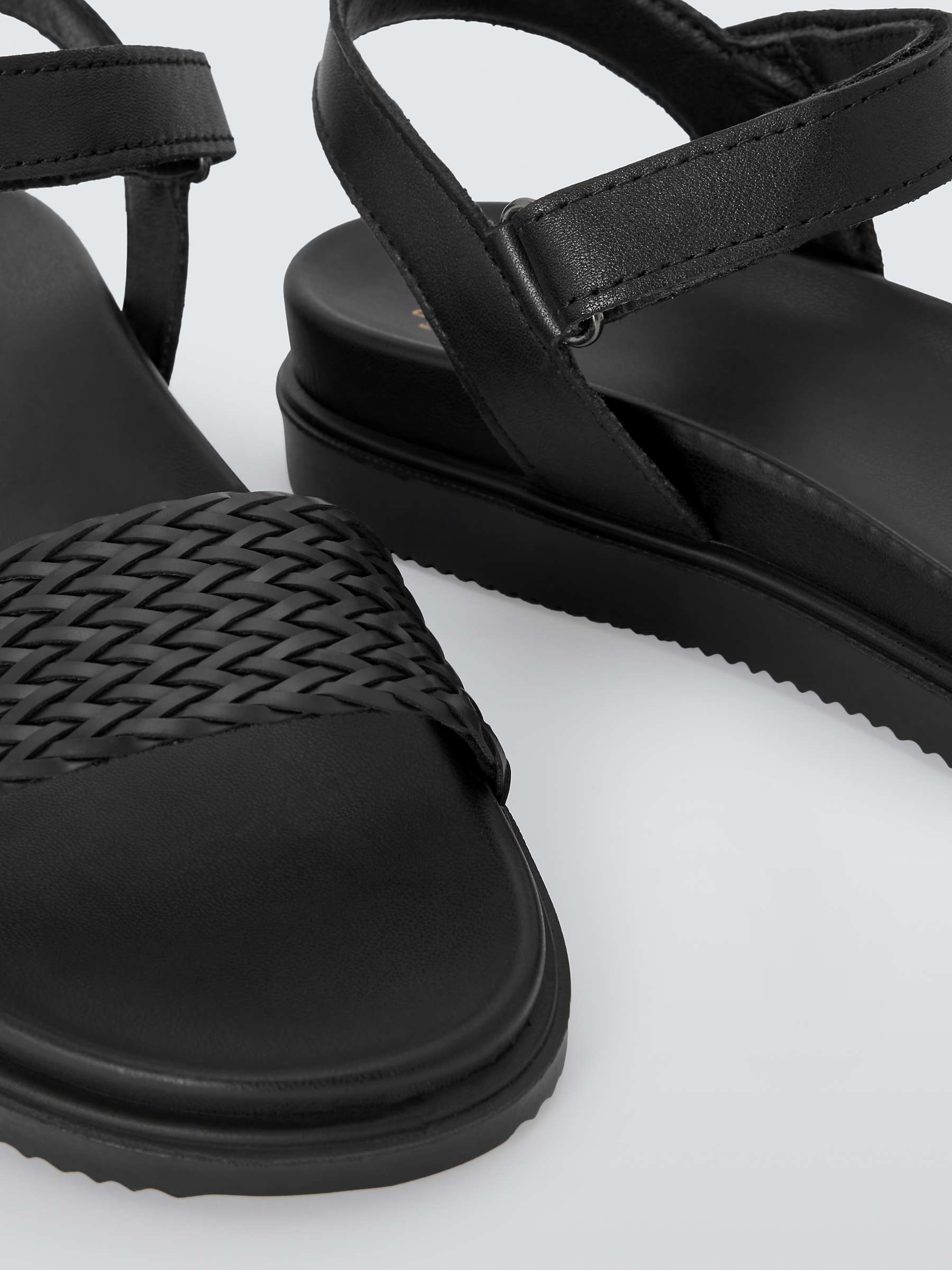 Buy John Lewis Lucie Leather Woven Strap Comfort Sandals Online at johnlewis.com