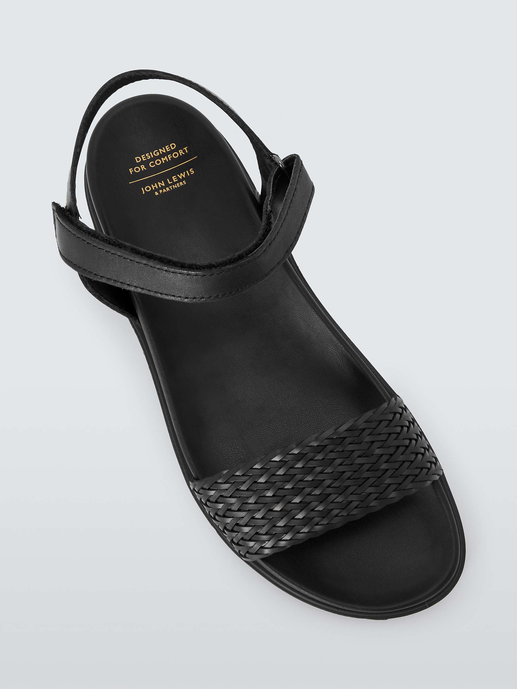 Buy John Lewis Lucie Leather Woven Strap Comfort Sandals Online at johnlewis.com