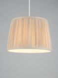 John Lewis Lymington Pleated Silk Tapered Lampshade, Oatmeal