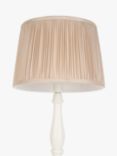 John Lewis Lymington Pleated Silk Tapered Lampshade, Oatmeal