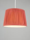 John Lewis Lymington Pleated Silk Tapered Lampshade, Baked Clay