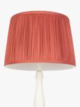 John Lewis Lymington Pleated Silk Tapered Lampshade, Baked Clay