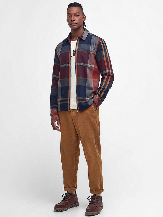 Barbour Lannich Overshirt, Red/Multi