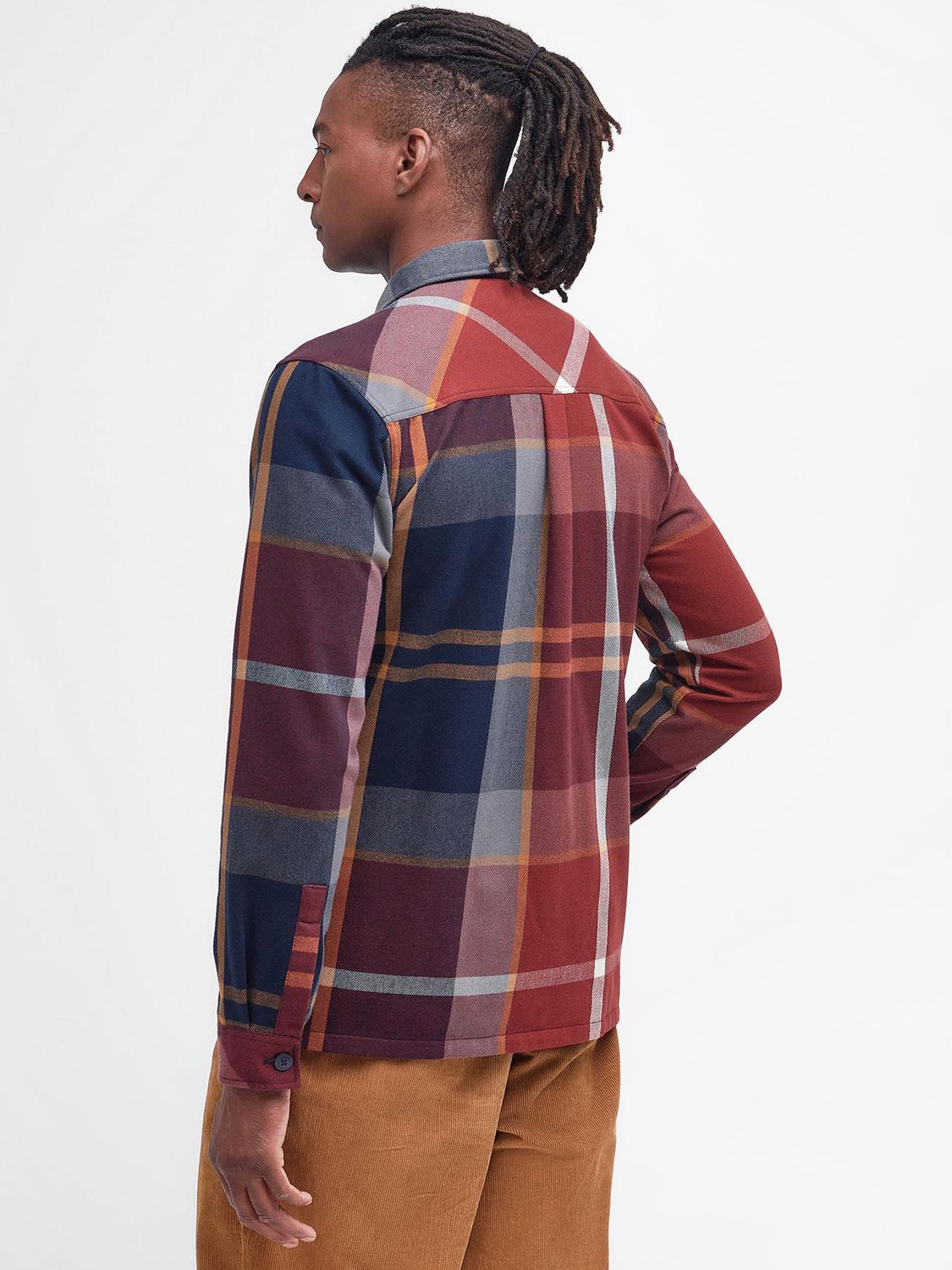 Buy Barbour Lannich Overshirt, Red/Multi Online at johnlewis.com