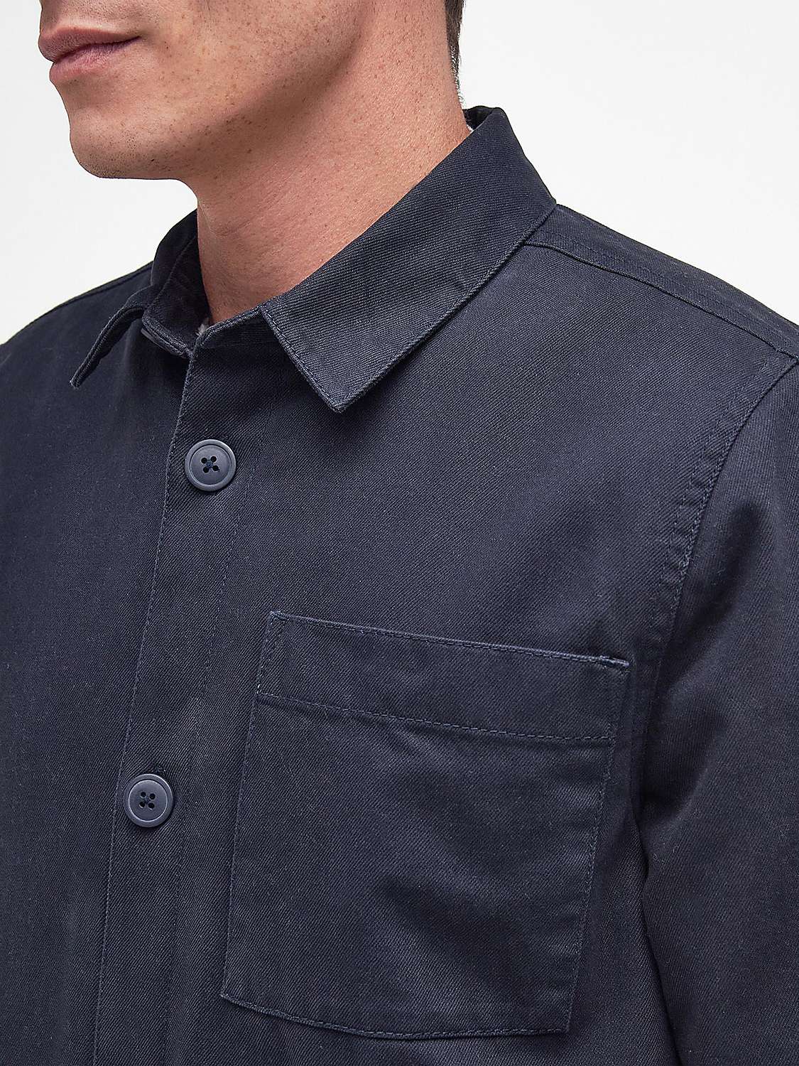 Buy Barbour Casper Overshirt, Navy Online at johnlewis.com