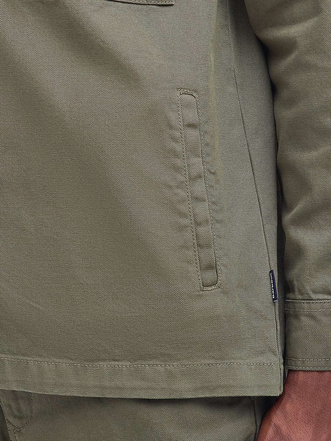 Buy Barbour Robhill Cotton Overshirt, Dusty Olive Online at johnlewis.com