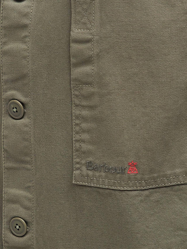 Barbour Robhill Cotton Overshirt, Dusty Olive