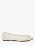 Dune Heartstring Lace Ballet Pumps, Ivory