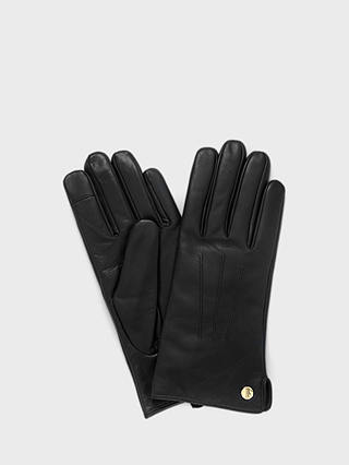 Hobbs Otillia Faux Fur Trim Leather Gloves