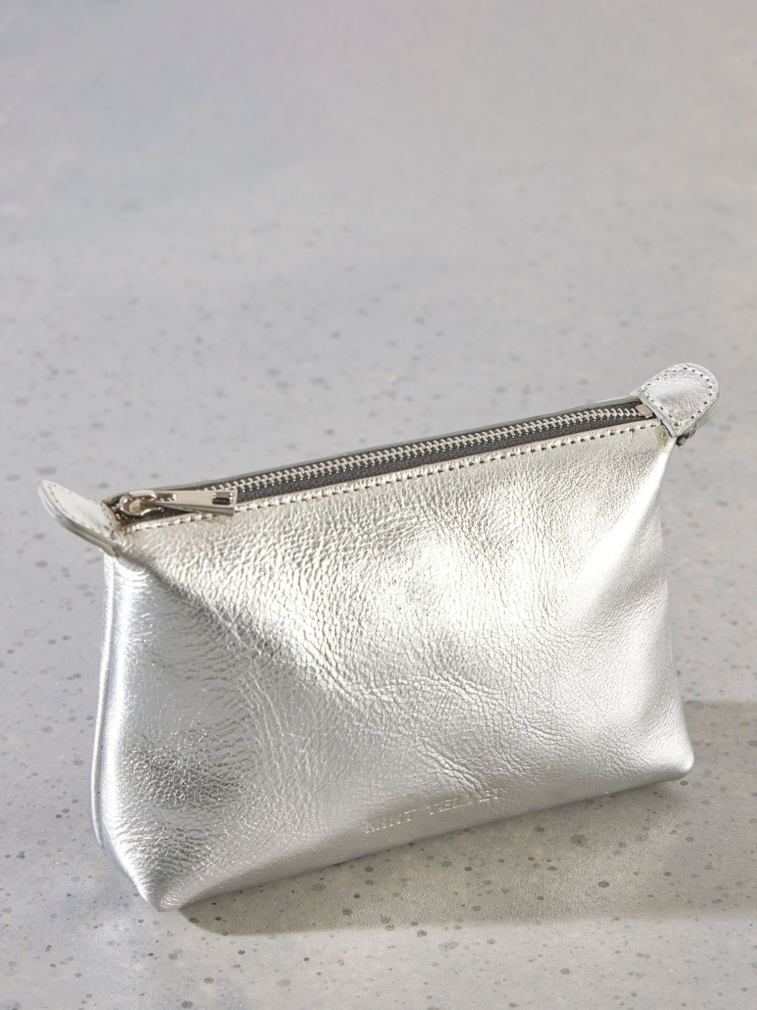 Mint Velvet Cosmetic Bag, Silver, One Size 1