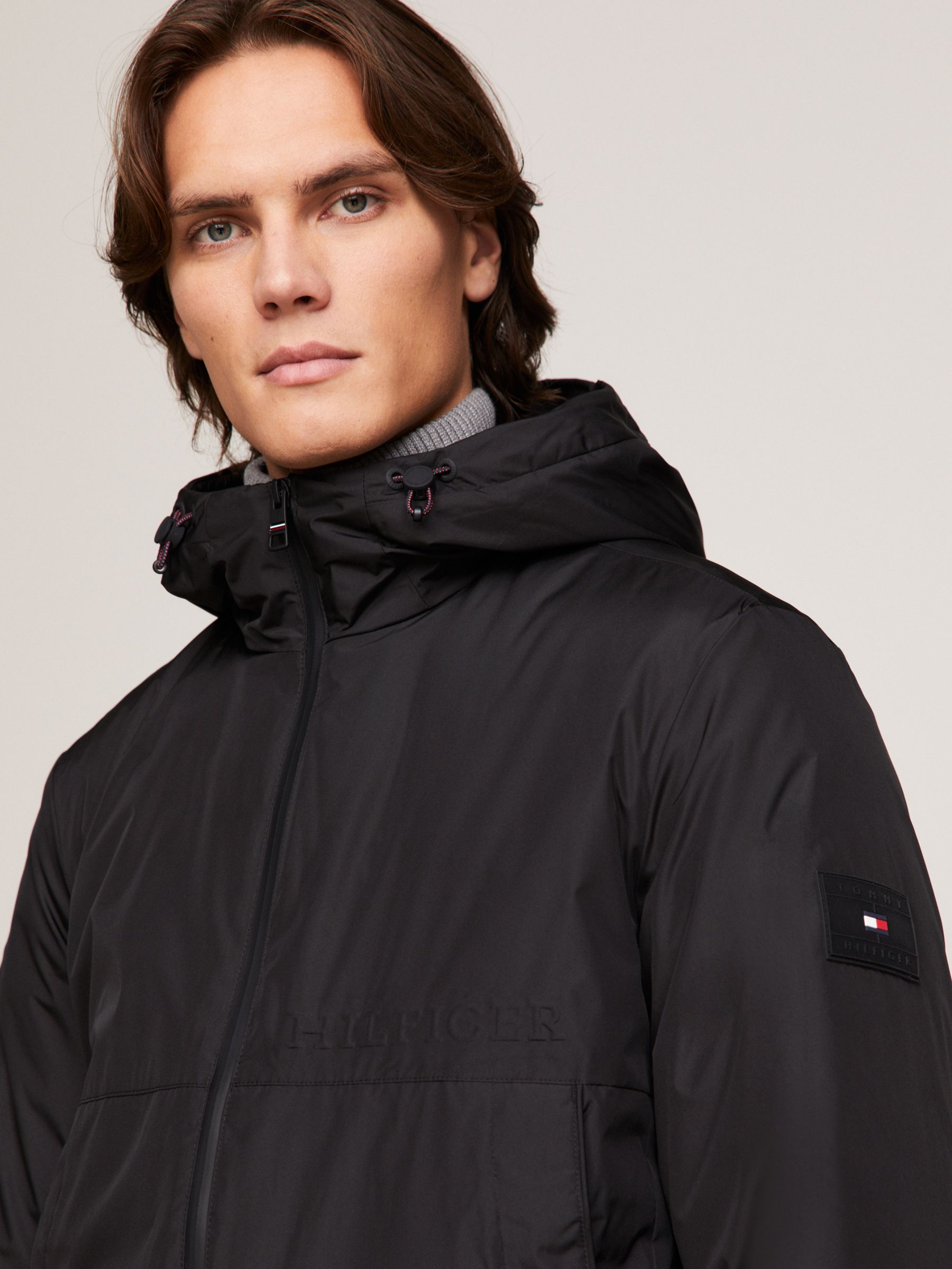Tommy Hilfiger Portland Hooded Jacket, Black, XL