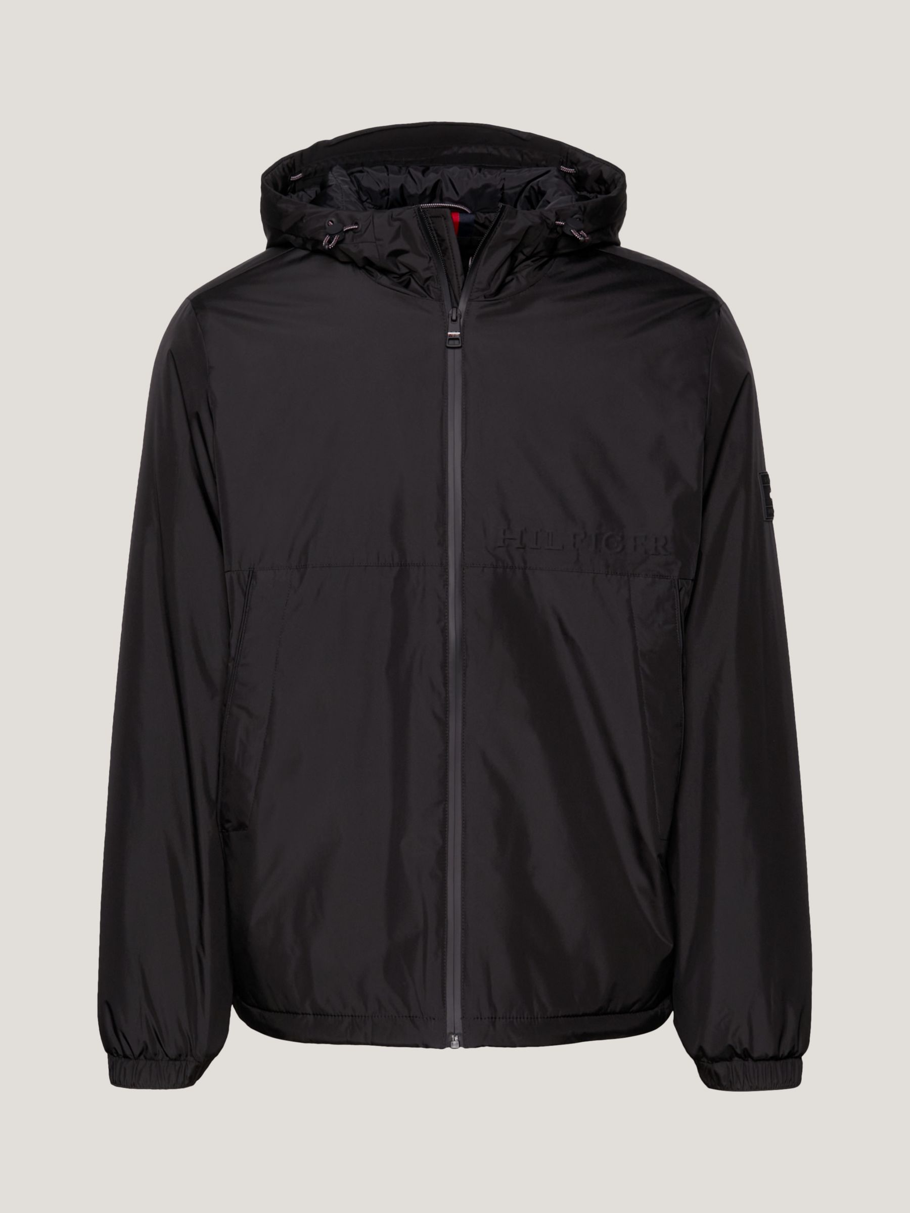 Tommy Hilfiger Portland Hooded Jacket, Black at John Lewis & Partners
