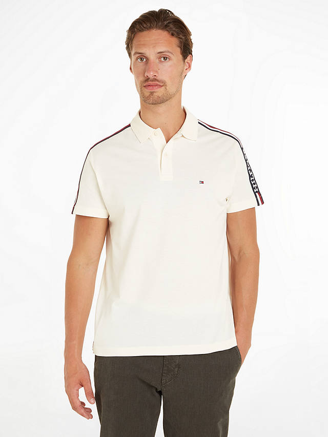 Tommy Hilfiger Global Stripe Short Sleeve Monotype Polo Shirt, Calico