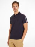 Tommy Hilfiger Global Stripe Short Sleeve Monotype Polo Shirt, Desert Sky