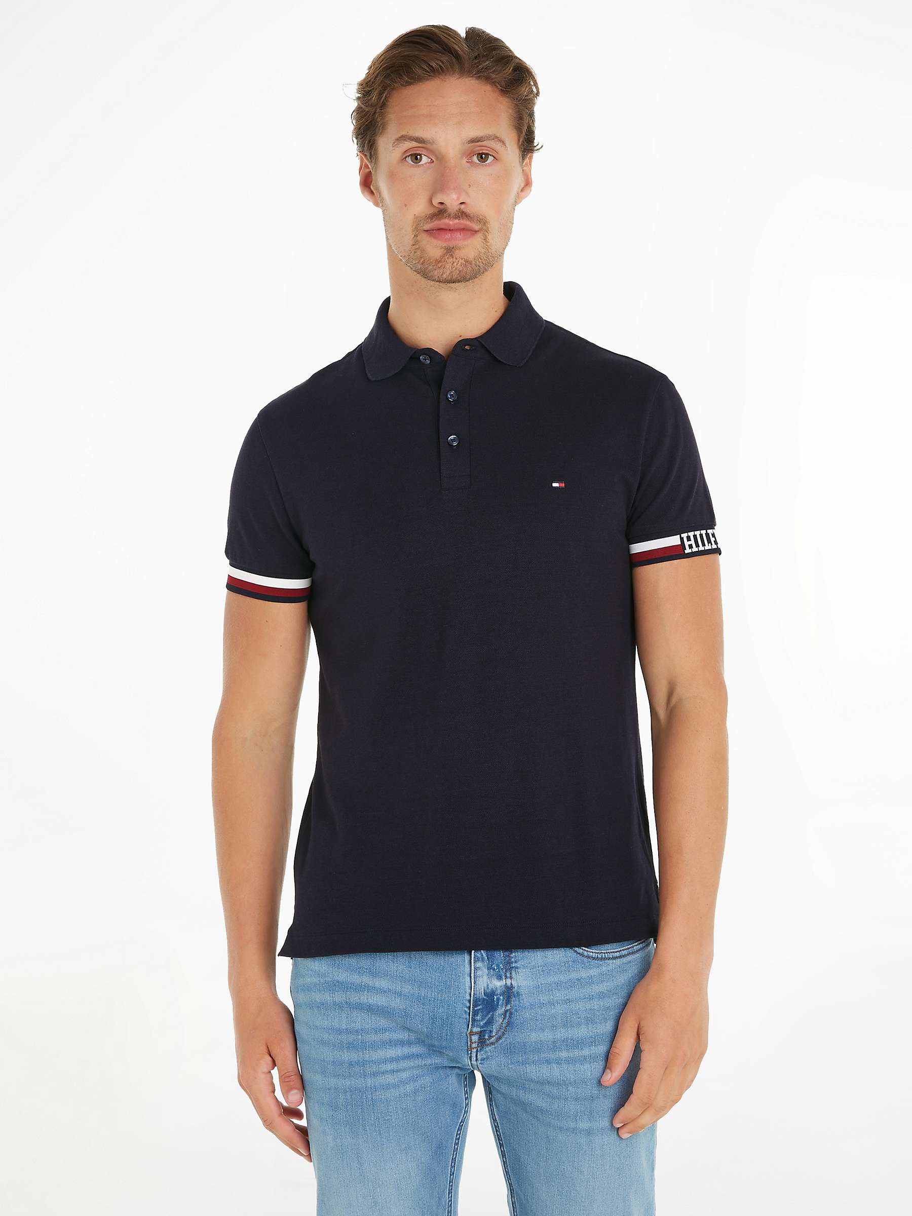 Buy Tommy Hilfiger Monotype Slim Fit Polo Top Online at johnlewis.com