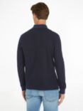 Tommy Hilfiger Structure Slim Long Sleeve Polo Top, Desert Sky