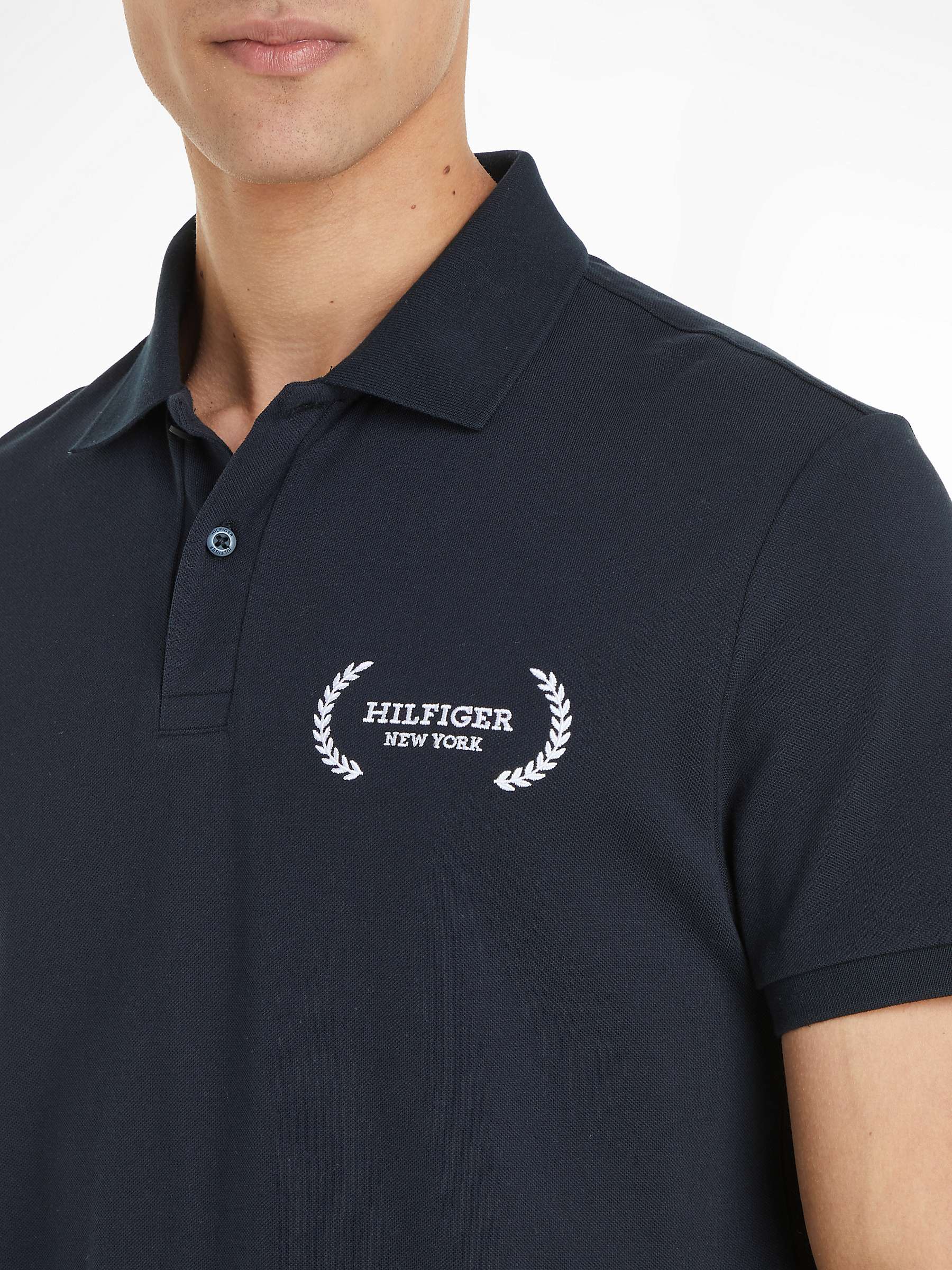 Buy Tommy Hilfiger Monotype Short Sleeve Polo Top, Desert Sky Online at johnlewis.com