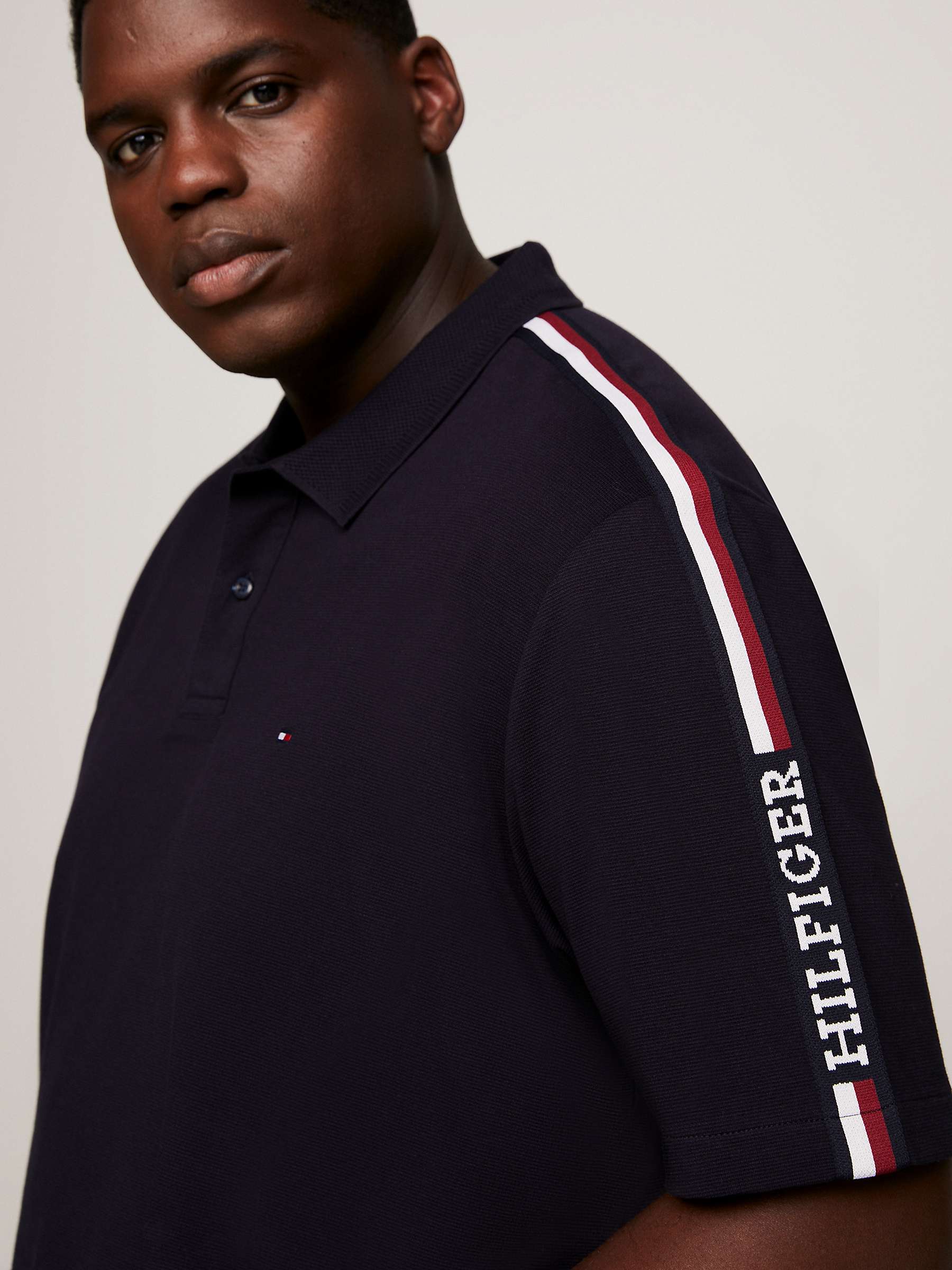 Buy Tommy Hilfiger B&T Global Monotype Polo Top, Navy Online at johnlewis.com