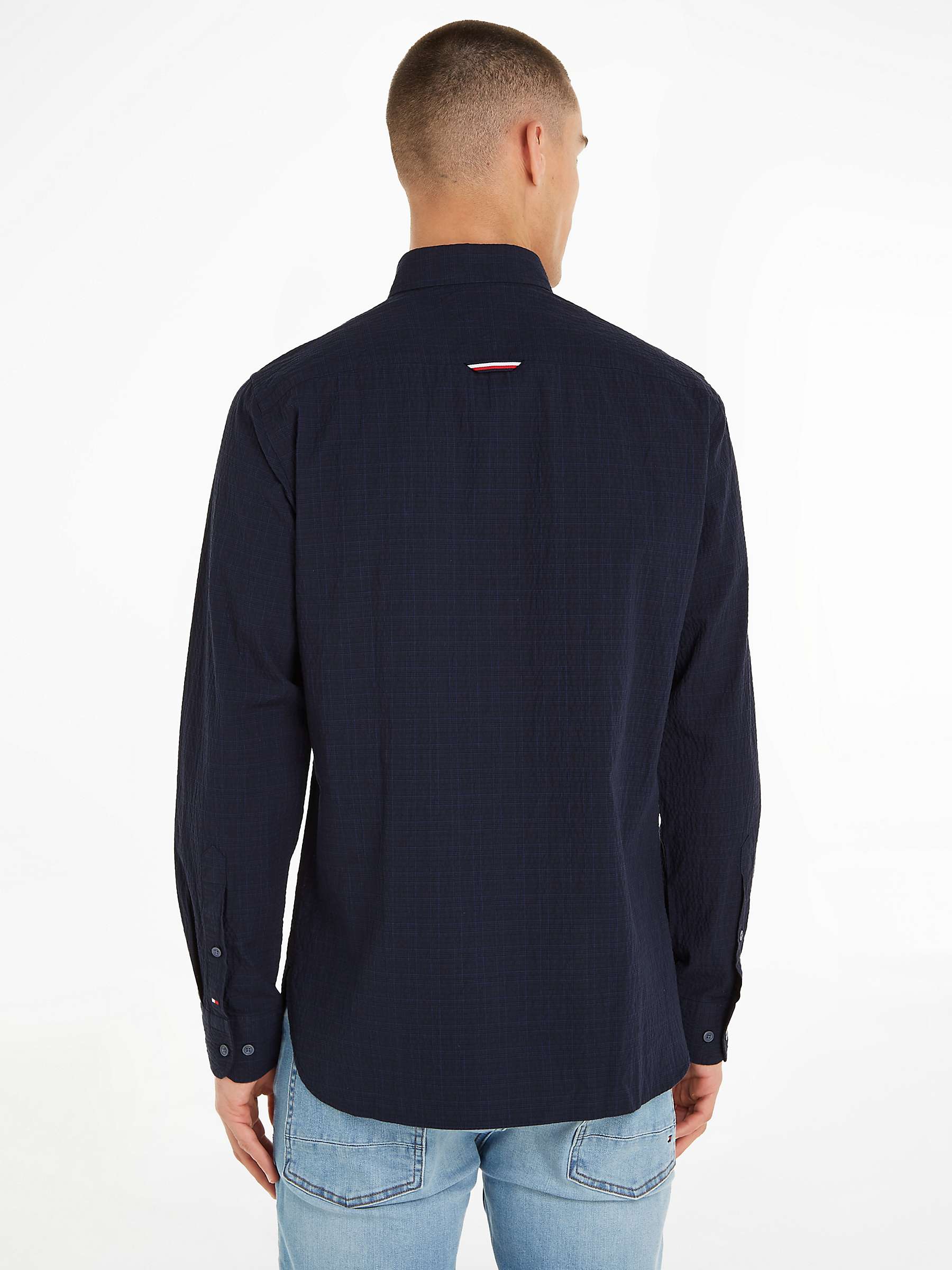 Buy Tommy Hilfiger Textured Long Sleeve Check Shirt, Desert Sky Online at johnlewis.com