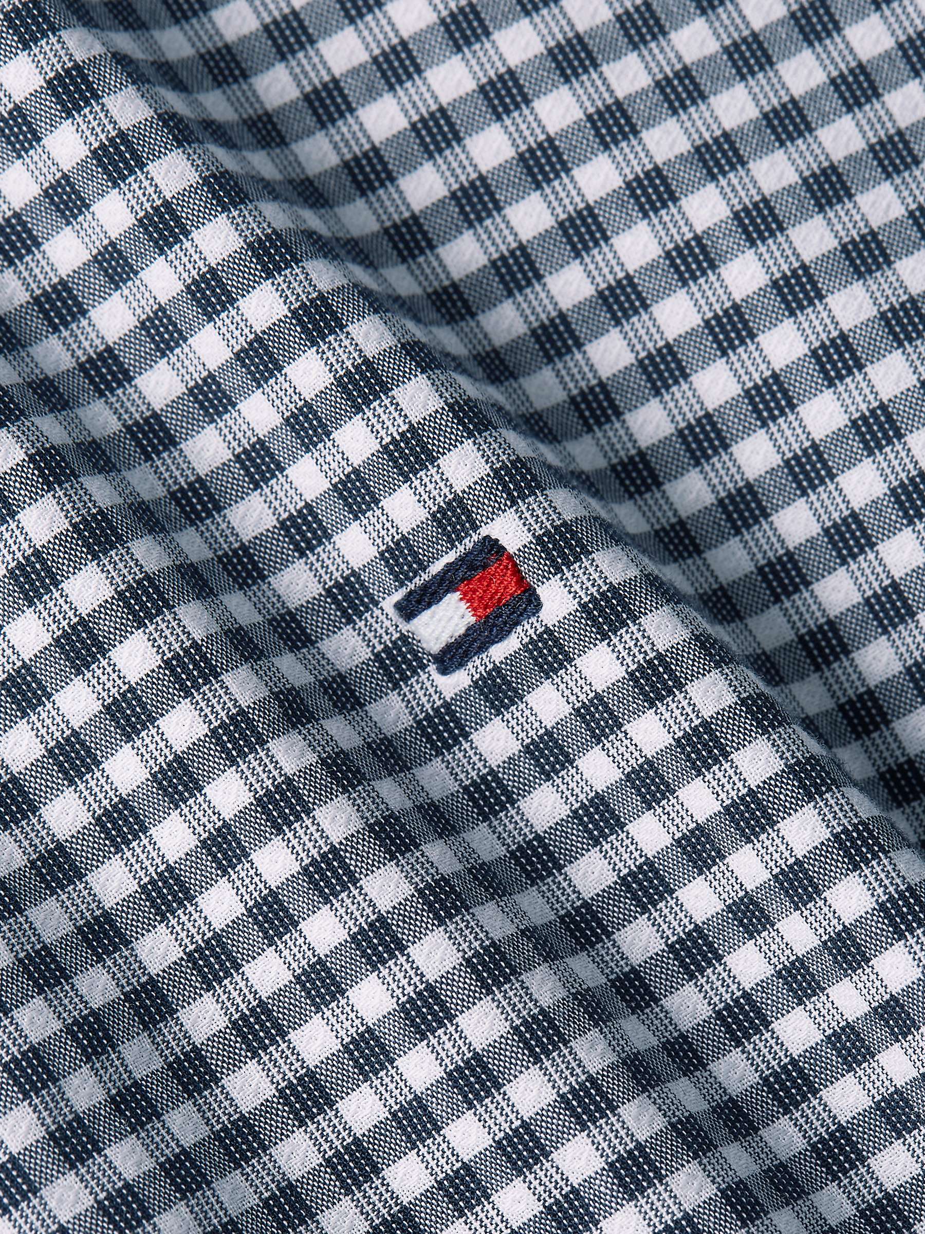 Buy Tommy Hilfiger B&T Textured Gingham Shirt, Navy/White Online at johnlewis.com