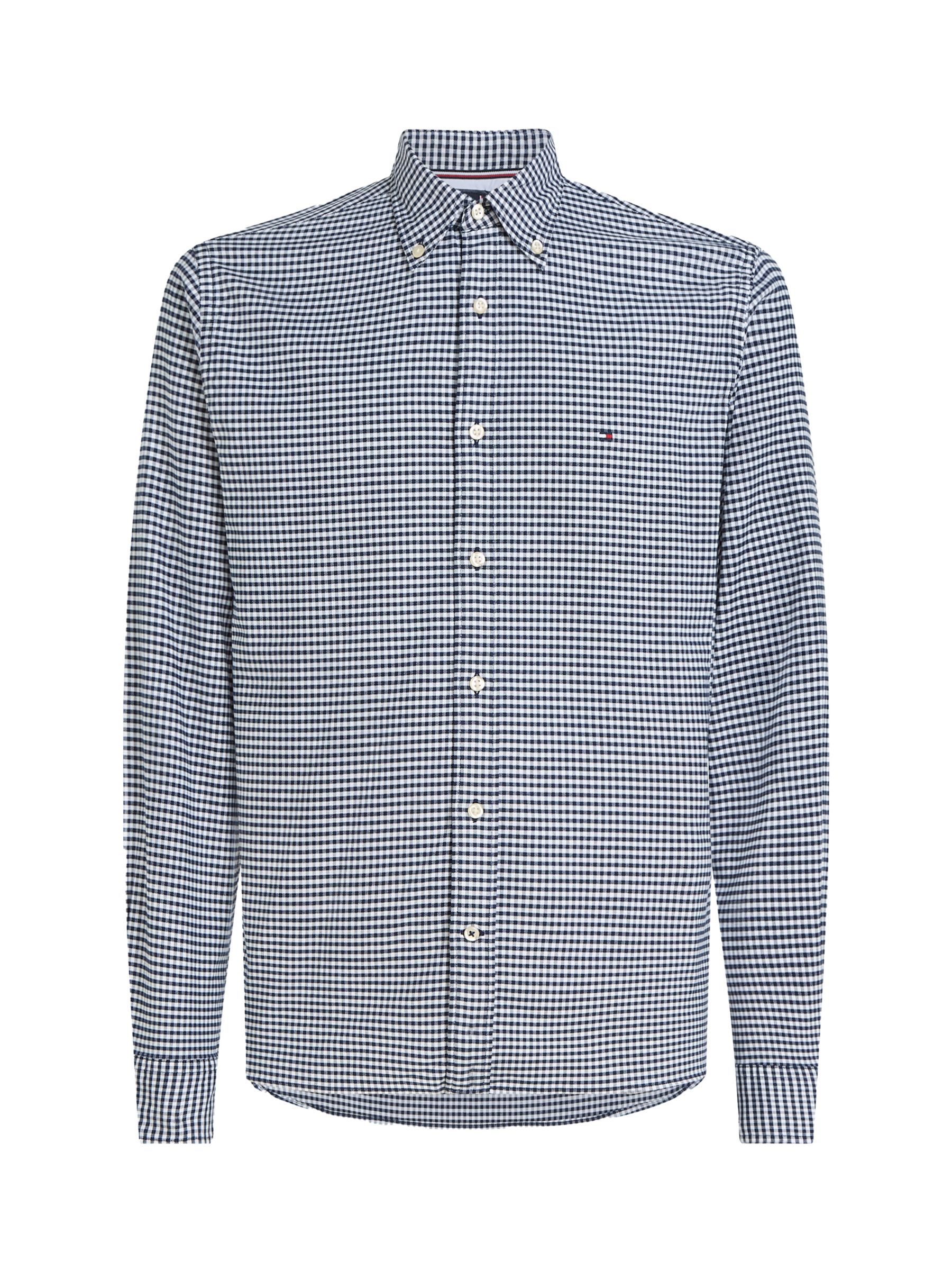 Tommy Hilfiger 1985 Oxford Gingham Shirt, Navy/White at John Lewis ...