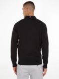 Tommy Hilfiger 1985 Quarter Zip Mock Sweatshirt, Black, Black