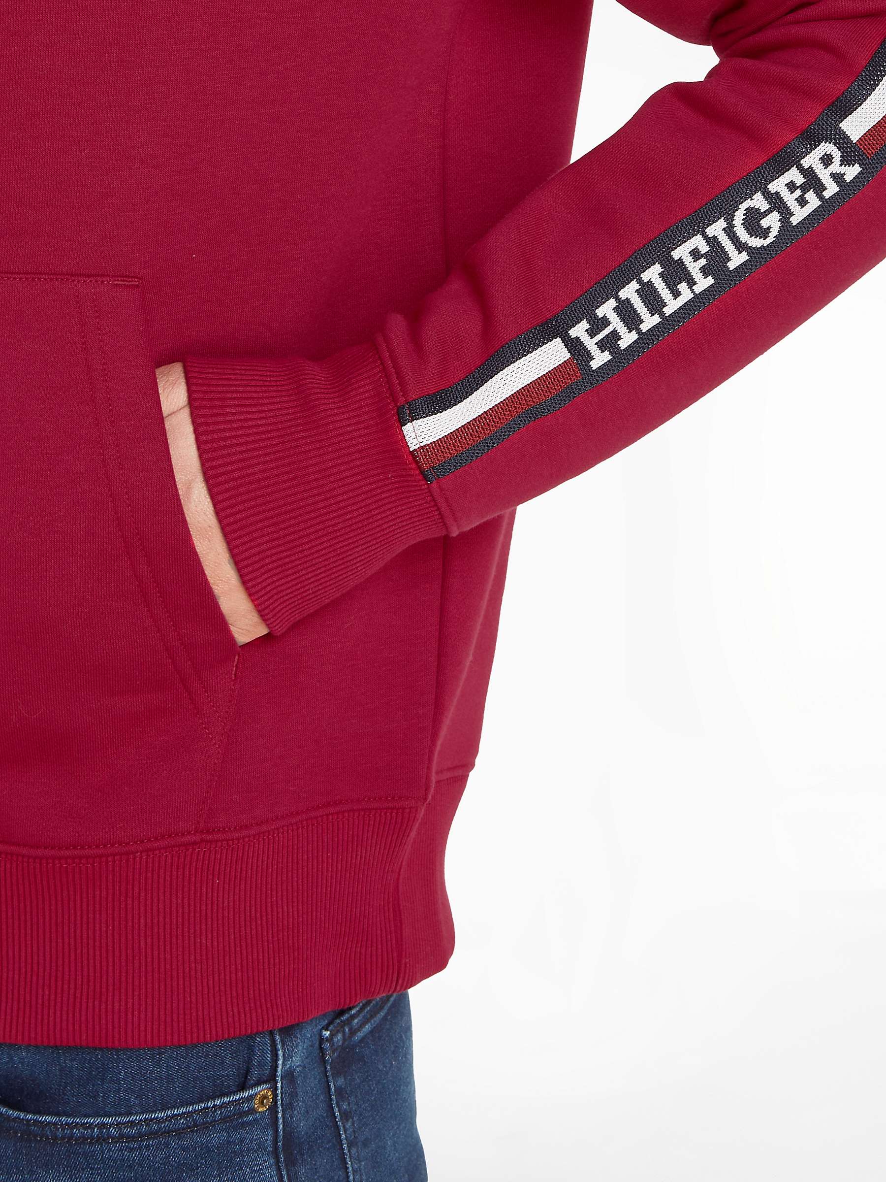 Buy Tommy Hilfiger Global Stripe Hoodie, Red Online at johnlewis.com