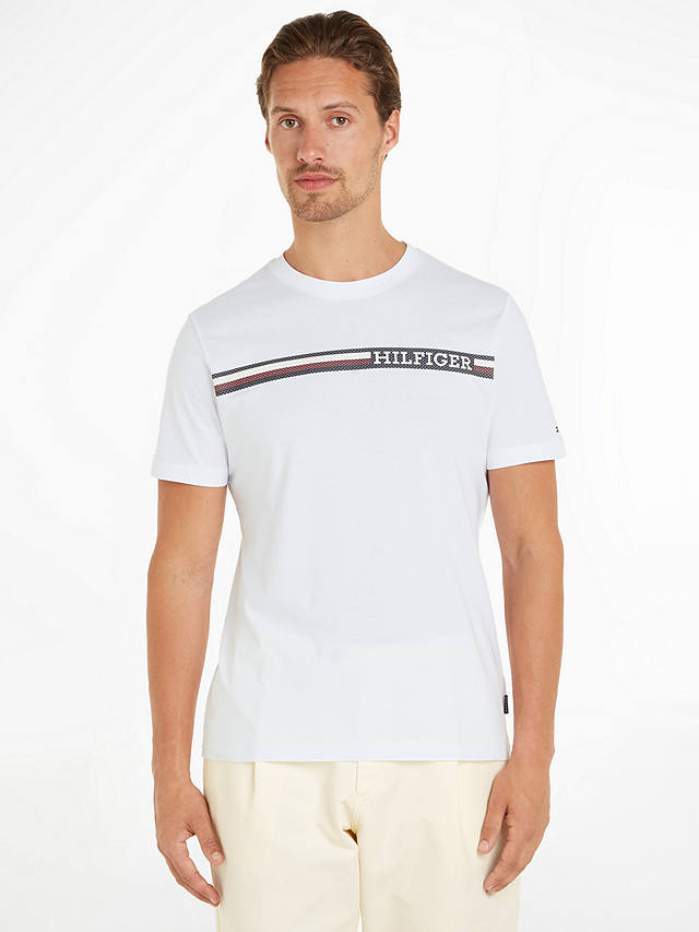 Tommy Hilfiger Monotype Chest Strip T-Shirt, White