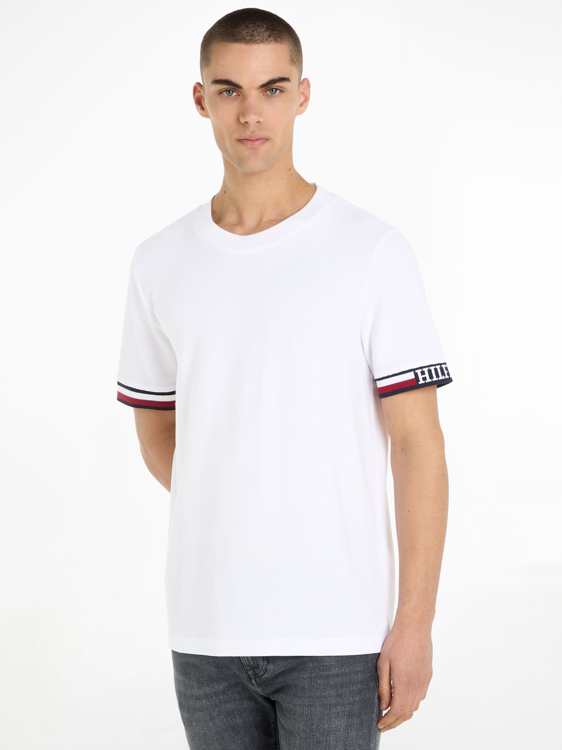 Tommy Hilfiger Monotype Short Sleeve T-Shirt, White, L