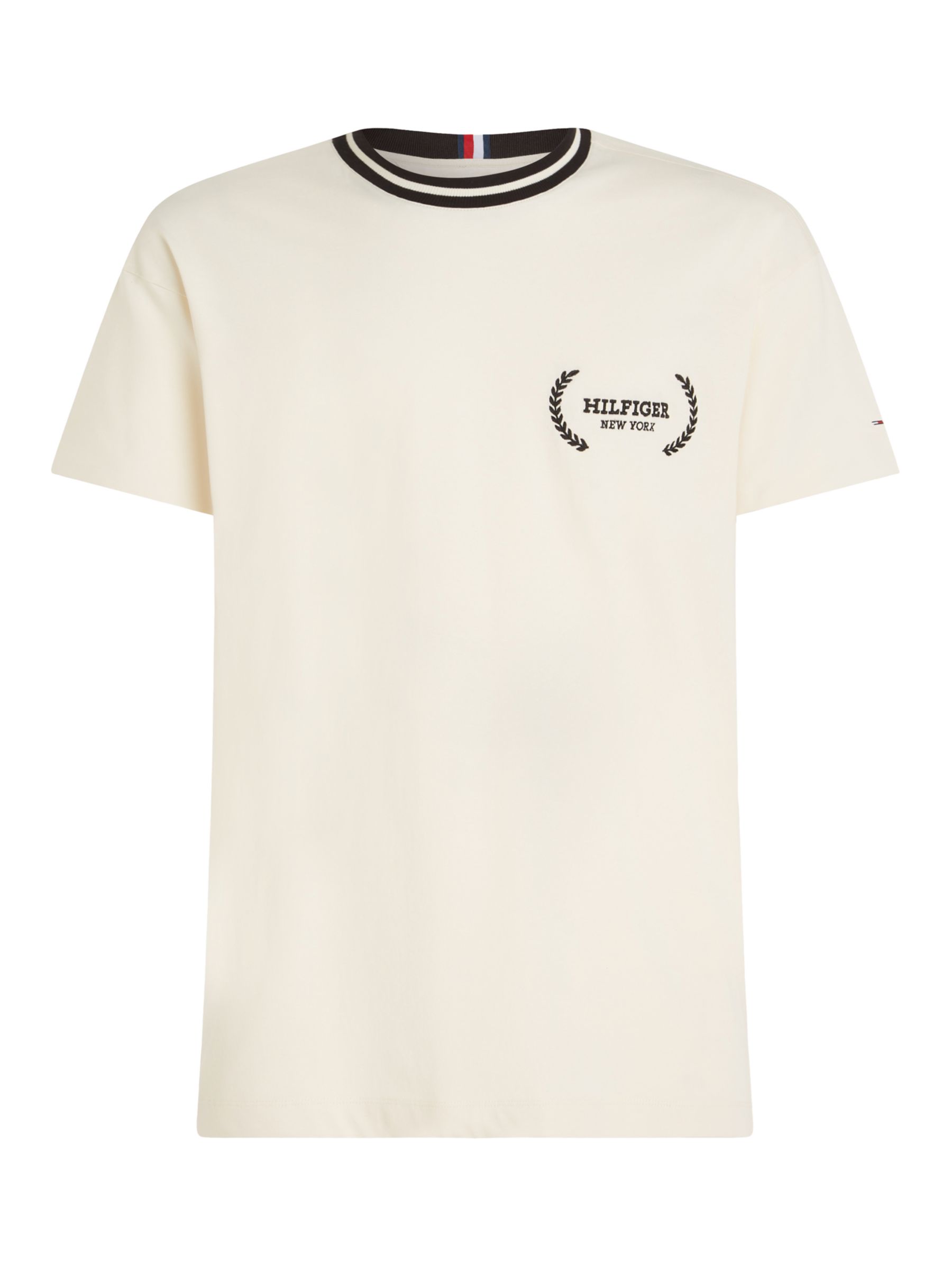 Buy Tommy Hilfiger Tipped Cotton T-Shirt, Calico Online at johnlewis.com